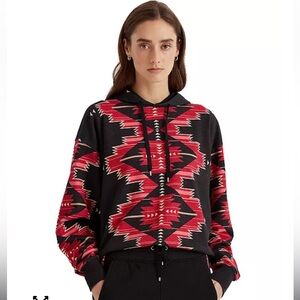 Lauren Ralph Lauren Southwestern Inspired French Terry Hoodie. Size Small.